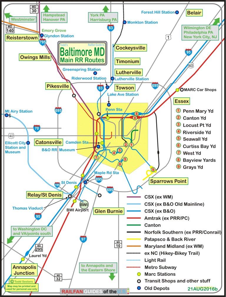 Baltimore Light Rail Route Map