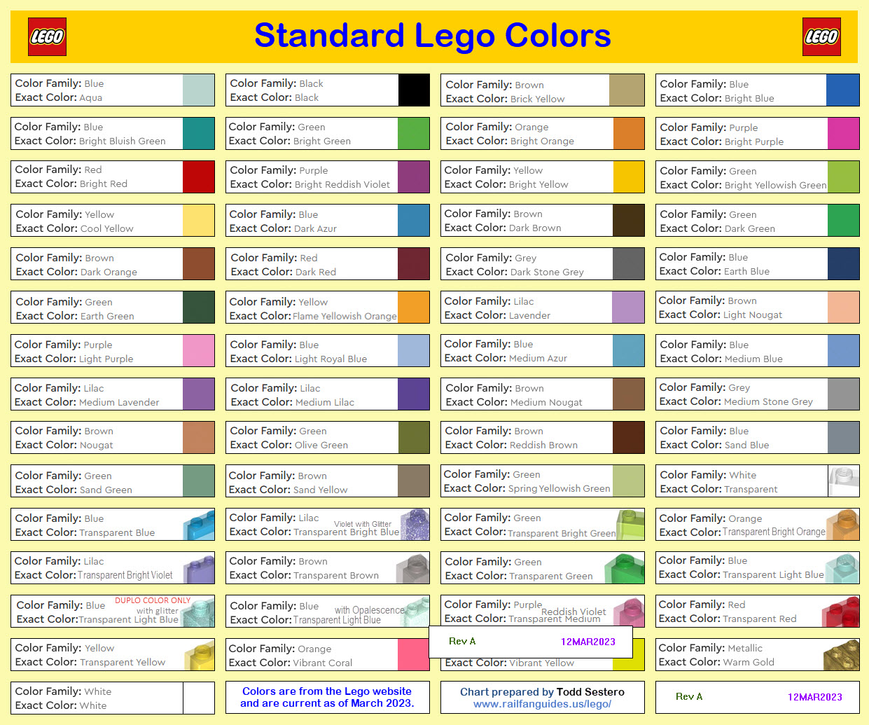 Current Lego Colors Current Lego Colors