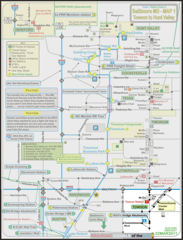 Towson MD Railfan Guide