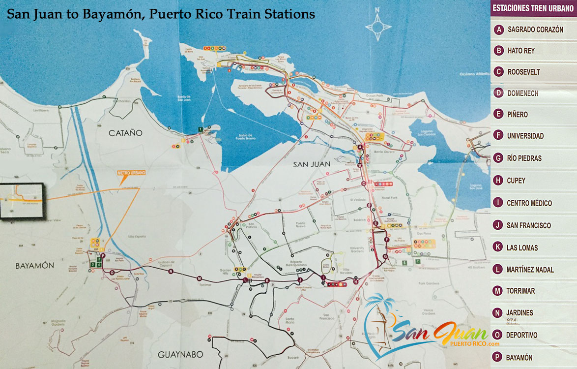 puerto rico train map San Juan Pr Tren Urbano Railfan Guide puerto rico train map