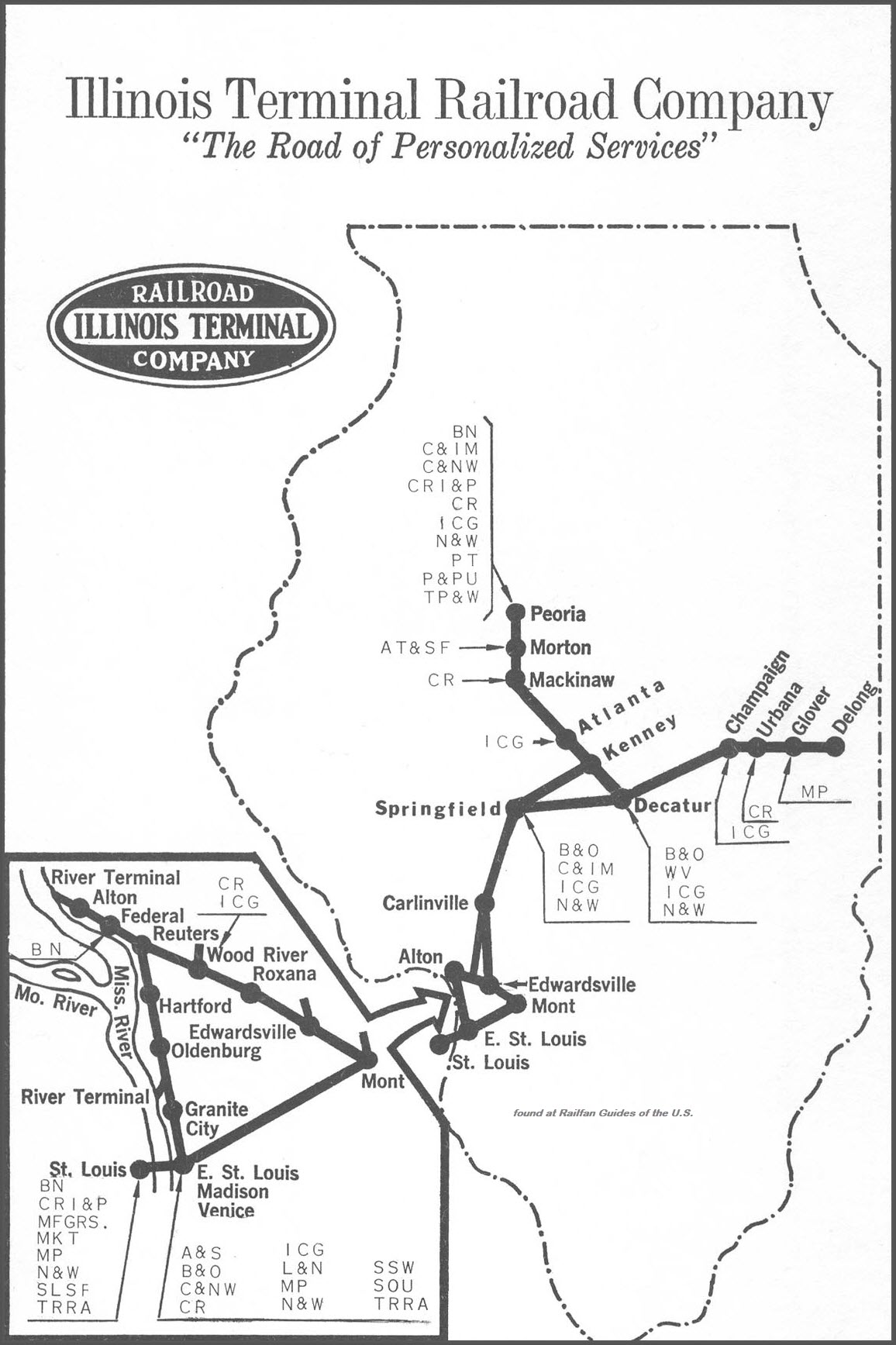 Illinois Terminal Rr System Map