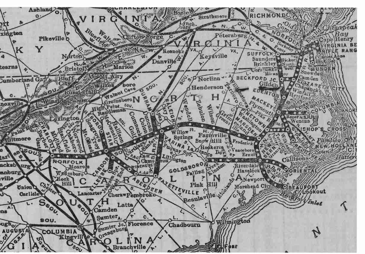 The Original Norfolk Southern Rr System Map